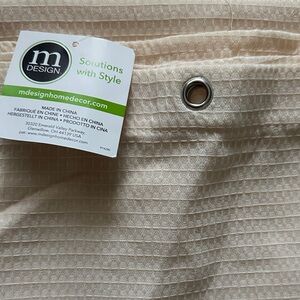 M Design Cream Textured Curtain